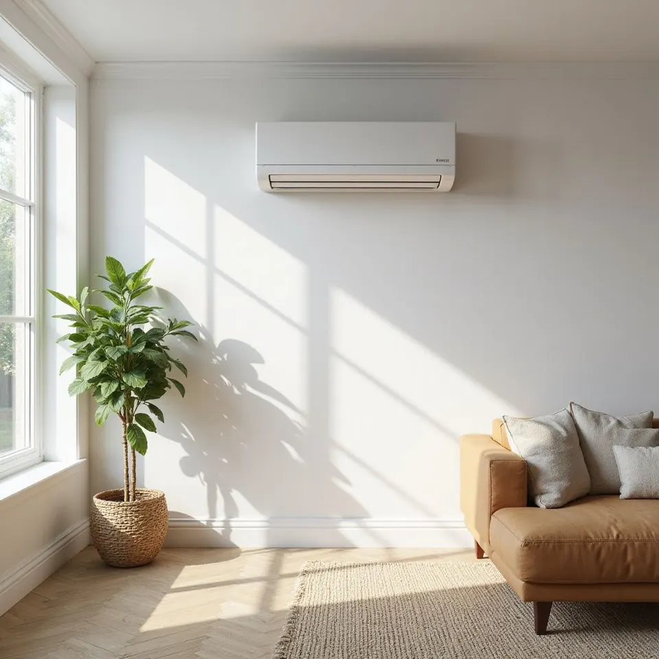 Moderne woonkamer met wandairco